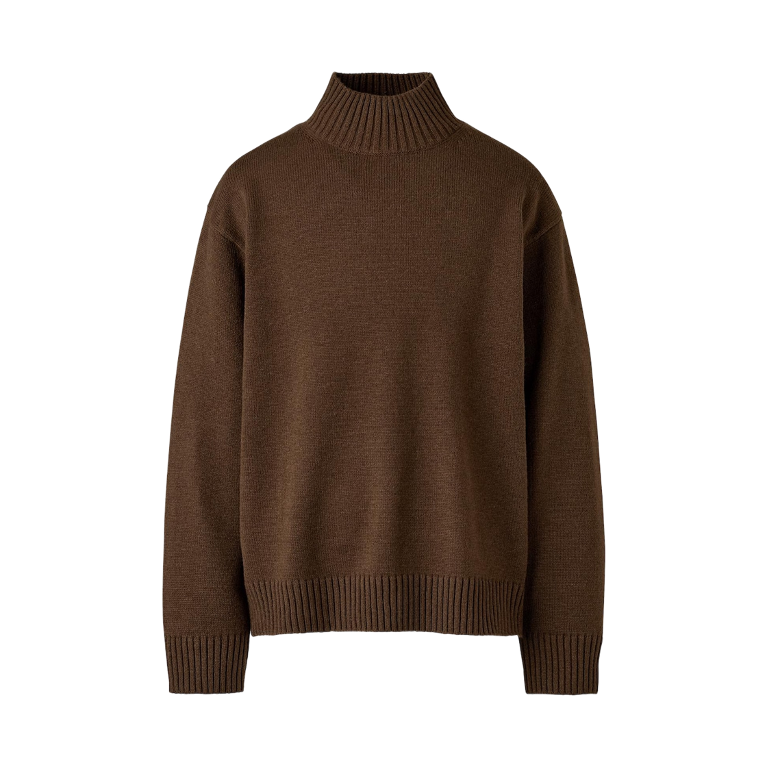 479733-37 Uniqlo C Low Gauge High Neck Sweater Brown