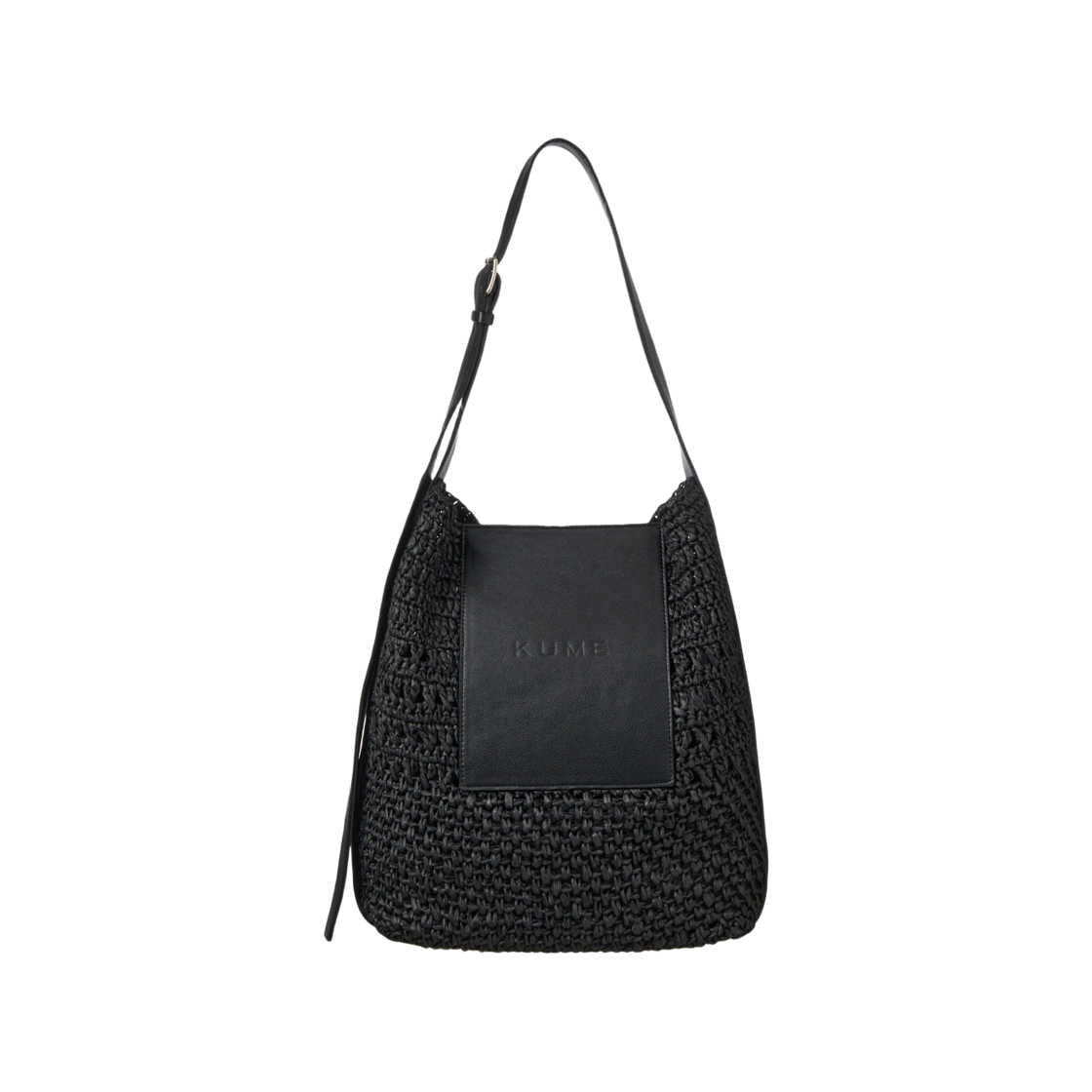 쿠메 라피아 숄더 백 블랙(KUME Raffia Shoulder Bag - Black) - 2