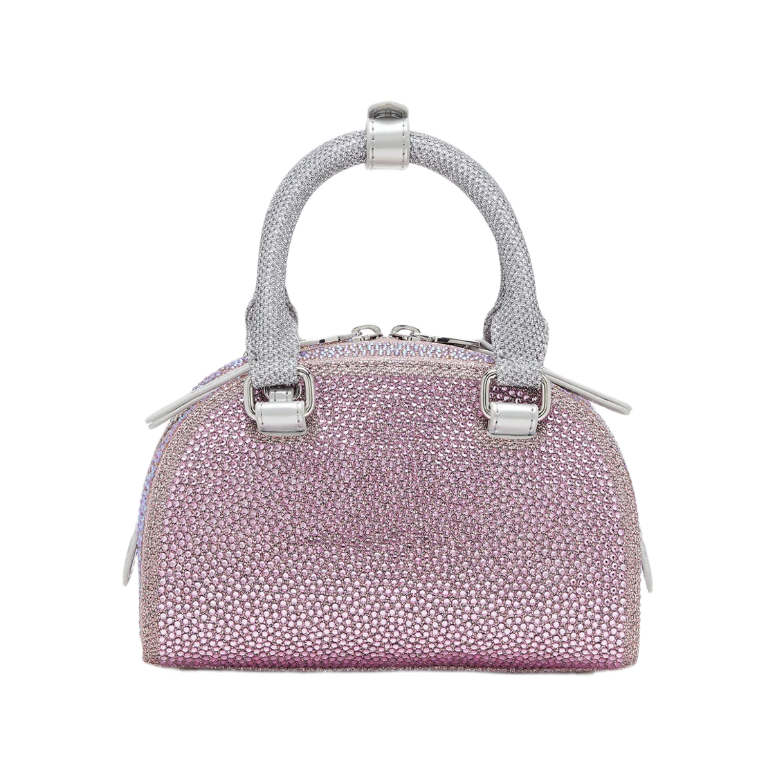 디젤 원디알 돔 스몰 볼링백 크리스탈 루렉스 핑크(Diesel 1DR Dome Small Bowling Bag In Crystal Lurex Pink) - 2