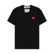 [25% 쿠폰] Play Comme des Garcons Red Heart T-Shirt Black