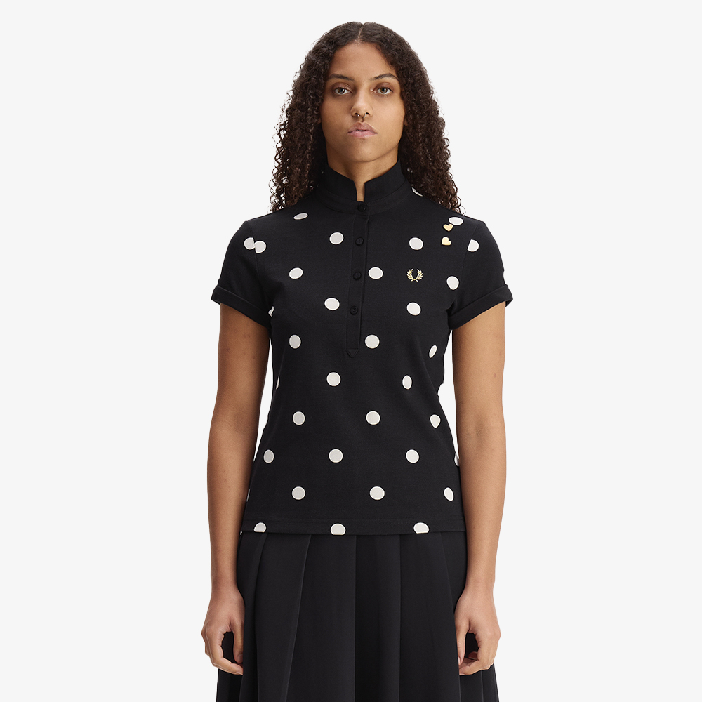 프레드페리 x 에이미와인하우스 폴카 도트 폴로 셔츠 블랙(Fred Perry x Amy Polka Dot Polo Shirt Black) - 2