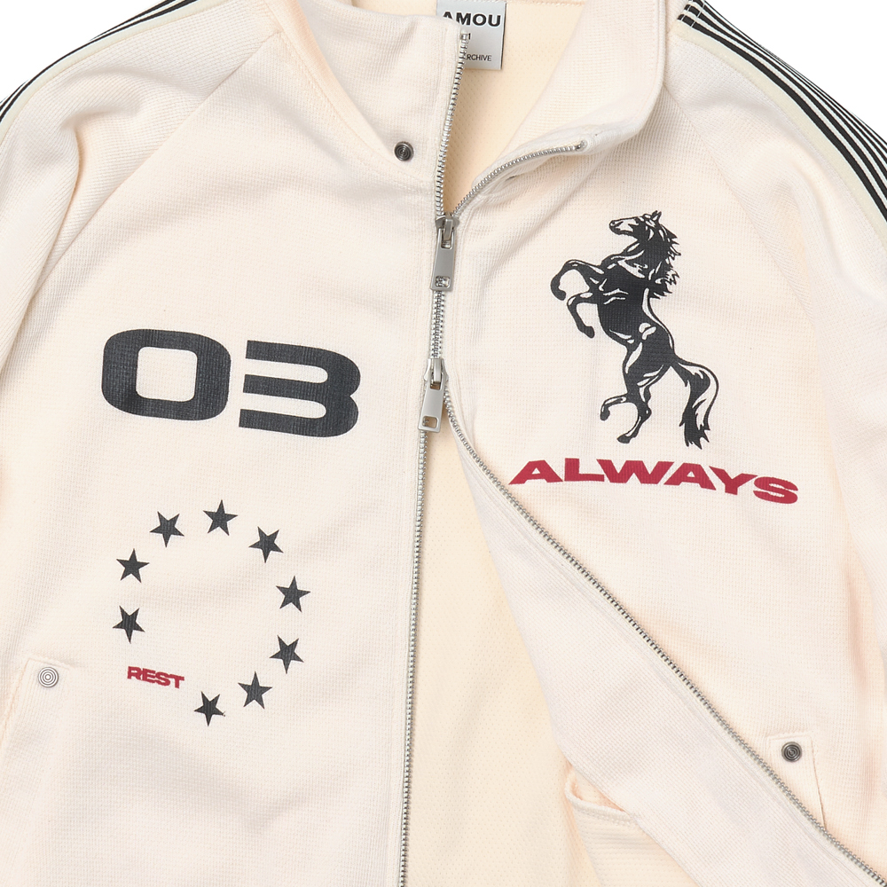 아모우 홀스 트랙 자켓 크림(AMOU Horse Track Jacket Cream) - 3