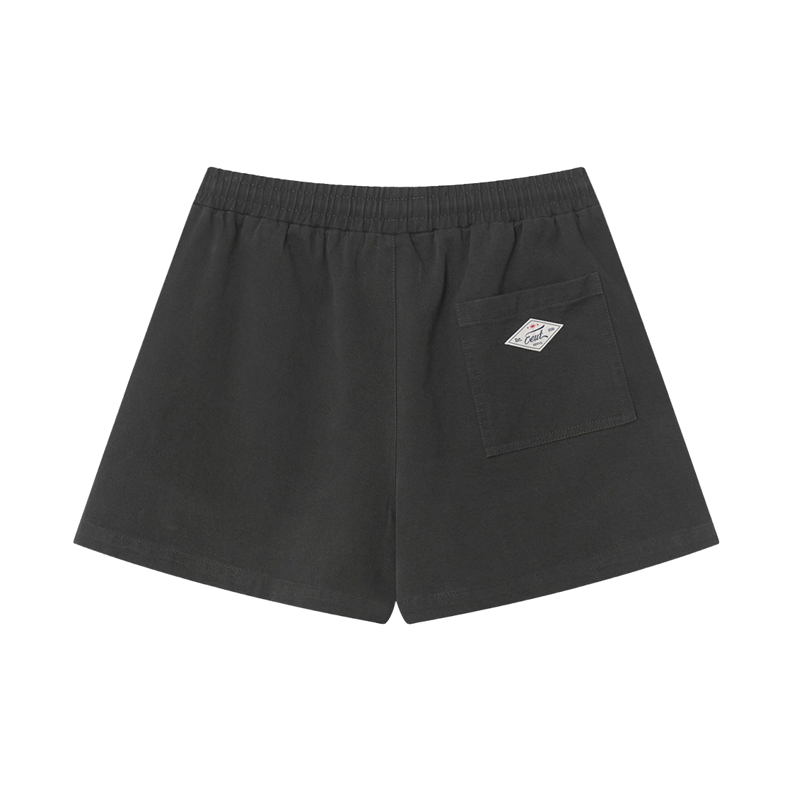 이우트 워시드 코튼 밴딩 쇼츠 차콜(EEUT Washed Cotton Banding Shorts Charcoal) - 2