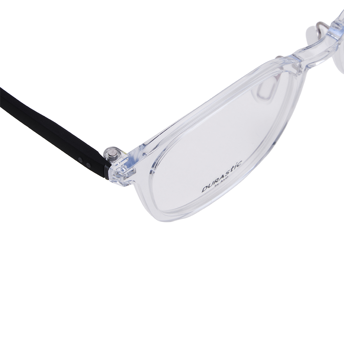 알로아이웨어 [DURASTIC] DRG5603 2009G 웰링턴 스퀘어 실리콘 안경테 클리어/블랙(ALO EYEWEAR [DURASTIC] DRG5603 2009G Wellington Square Silicone Eyeglass Frame Clear/Black) - 4