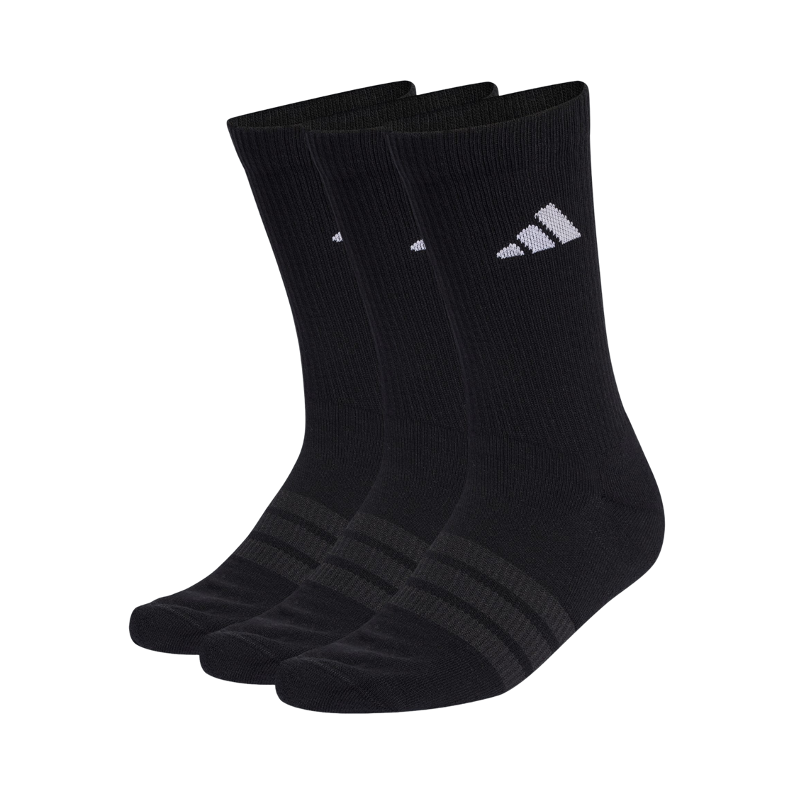 KC9626 Adidas Cushioned Sportswear Crew Socks Black White (3 Pack)