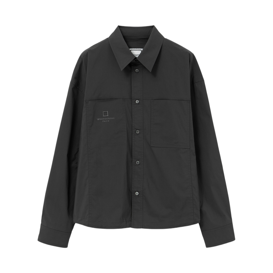 W263SH02822G Wooyoungmi Chest Pocket Shirt Grey - 26FW
