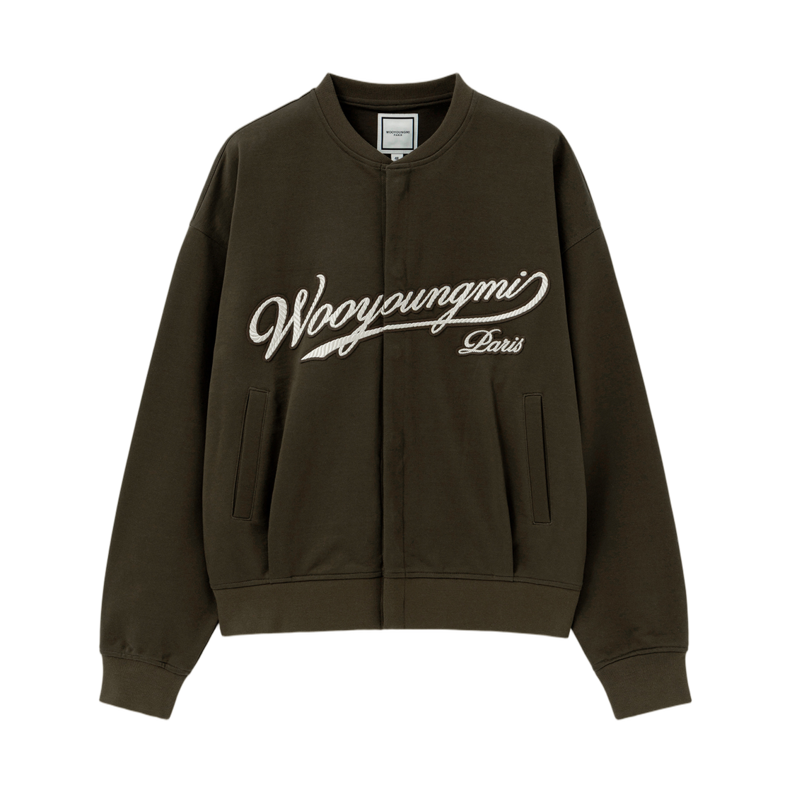 W261TS41725K Wooyoungmi Sweatshirt Cardigan Khaki - 26SS
