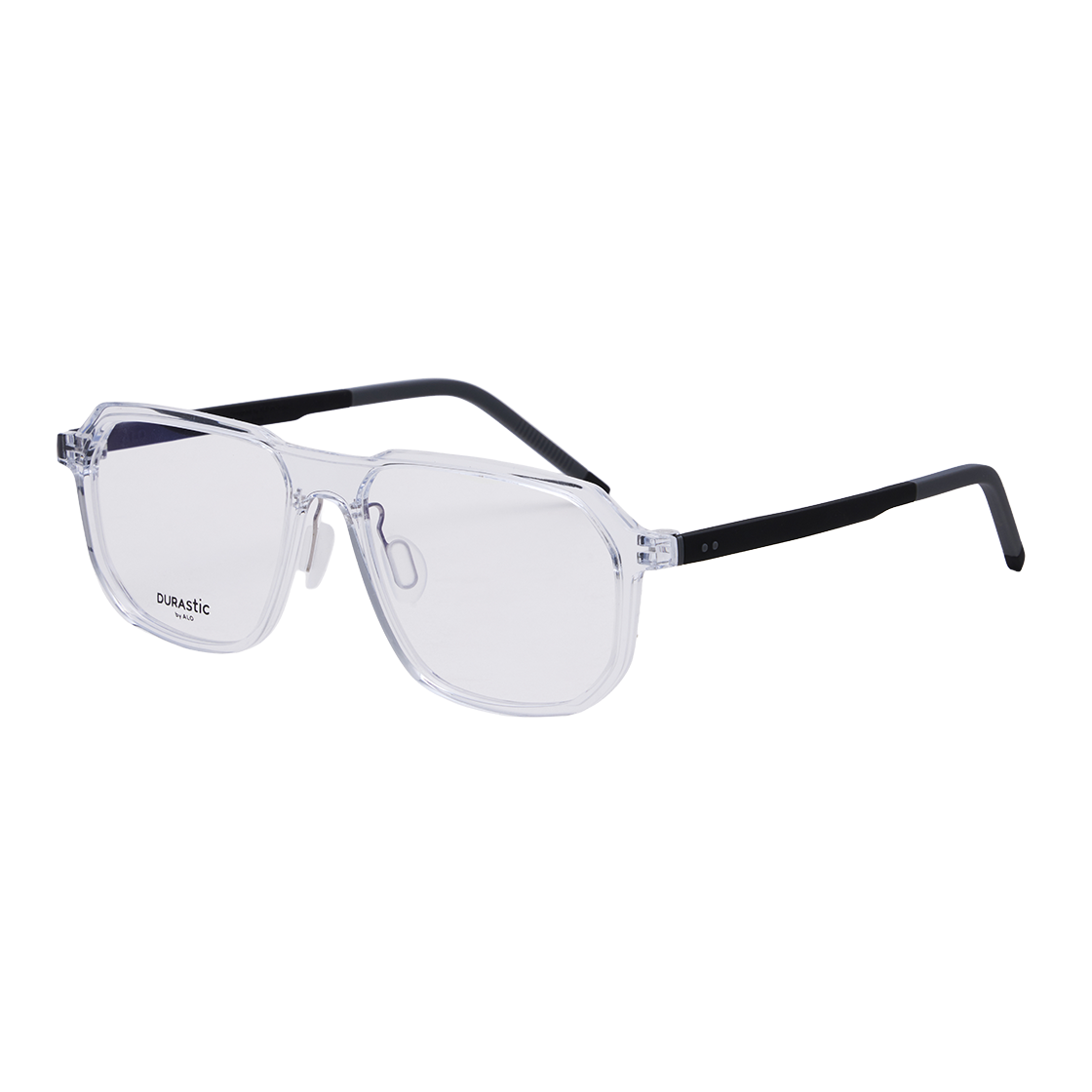 알로아이웨어 [DURASTIC] DRG5602 2009G 에비에이터 실리콘 안경테 클리어/블랙(ALO EYEWEAR [DURASTIC] DRG5602 2009G Aviator Silicone Glasses Frame Clear/Black) - 2