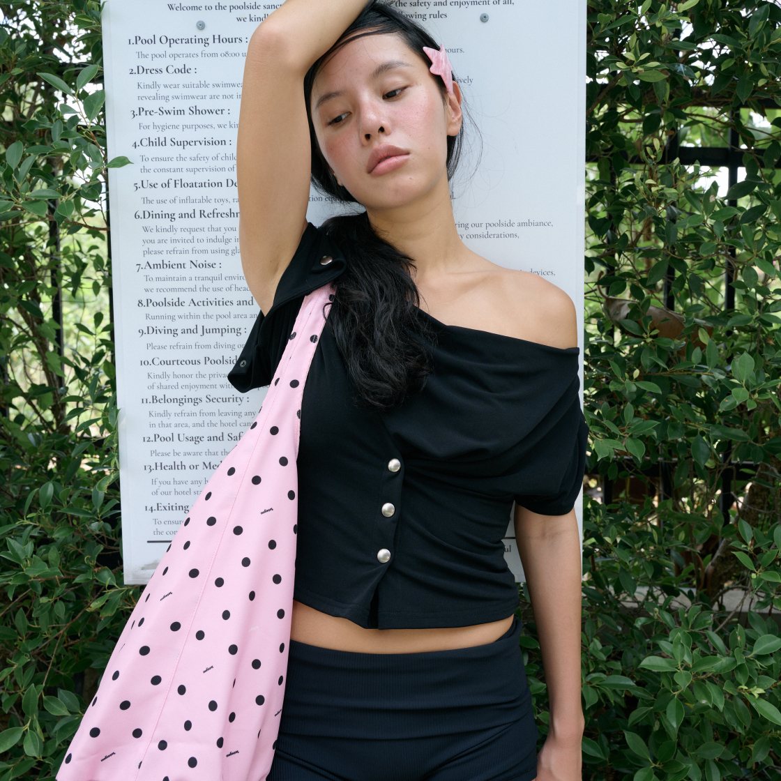 라츠유 달린 숄더 백 라이트 핑크(LOTS YOU Darlene Shoulder Bag Light Pink) - 3