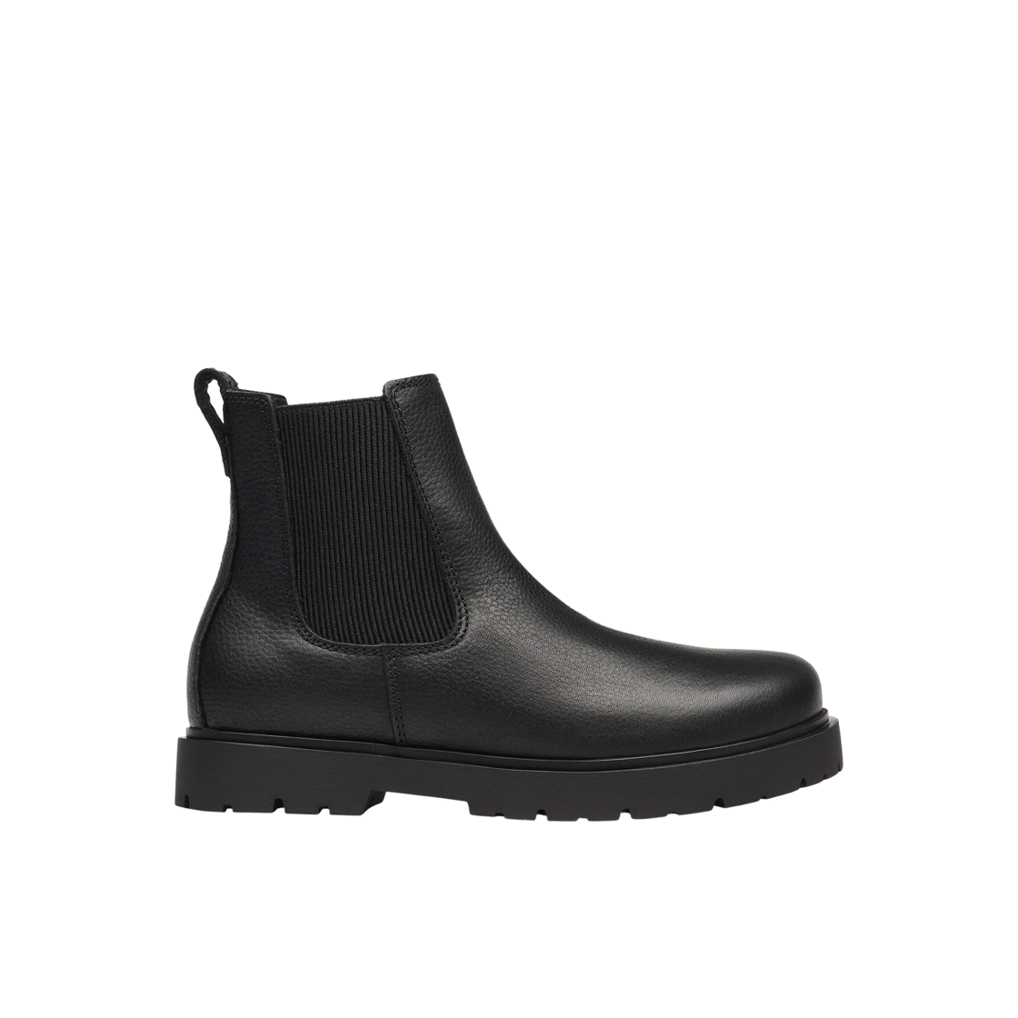1033138 Birkenstock Highwood Slip On Mid Natural Leather Black - Narrow
