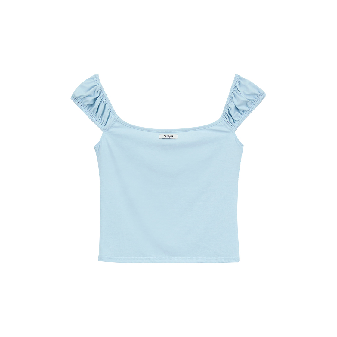 라츠유 엘라 셔링 티셔츠 스카이 블루(LOTS YOU Ella Shrring T-shirt Sky Blue) - 2