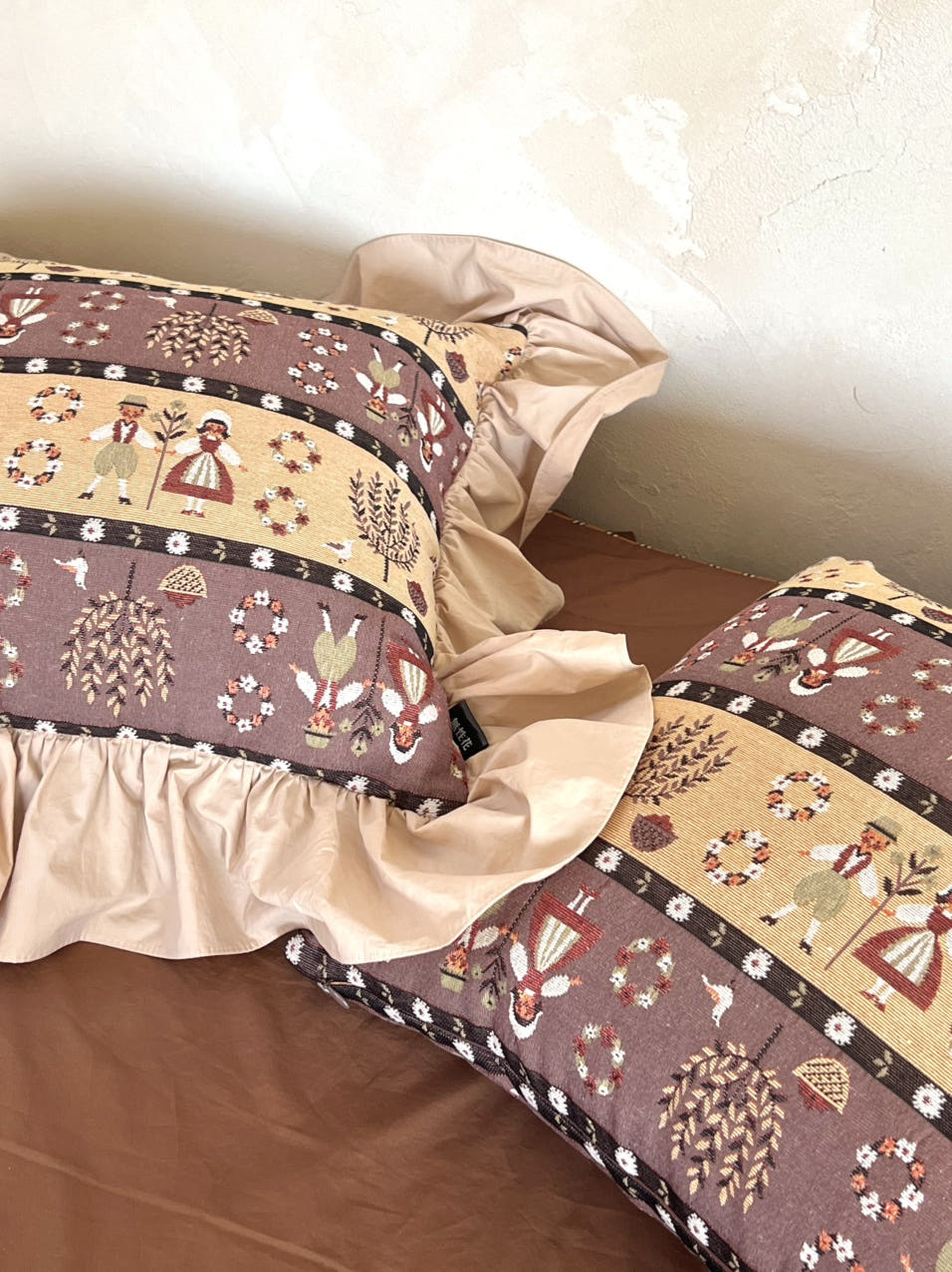 무성화 너티 브리즈 빈티지 프릴 쿠션커버 45x45cm(MUSEONGHWA Nutty Breeze Vintage Frill  Cushion Cover 45x45cm) - 4