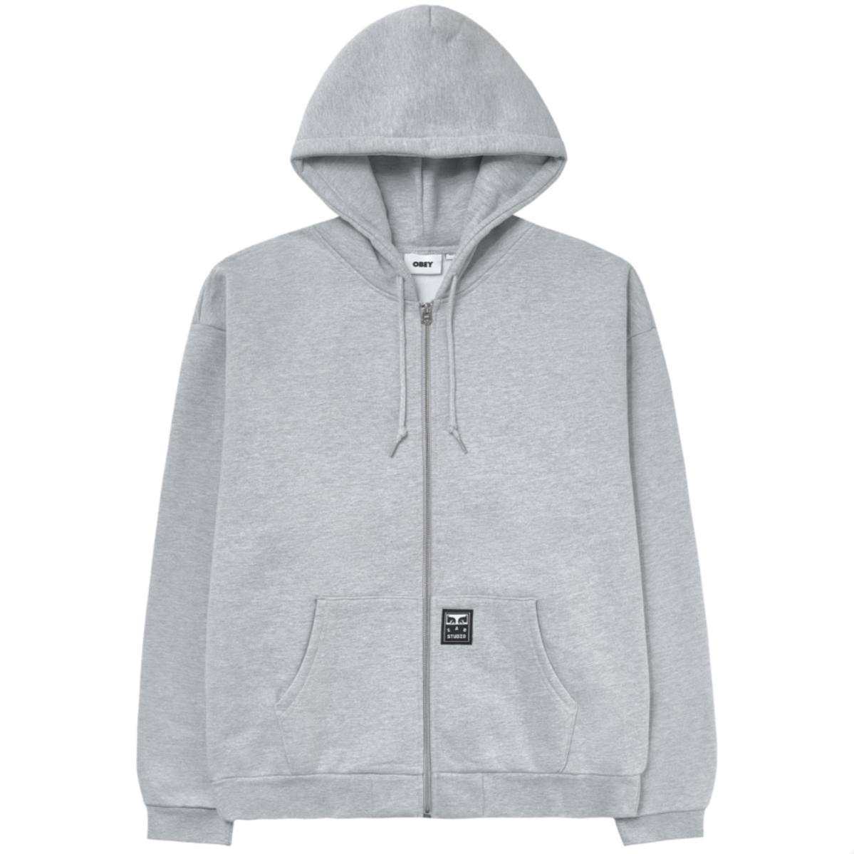 IAB Studio x Obey Icon Extra Heavy Zip Hoodie Grey Heather 착용 스타일