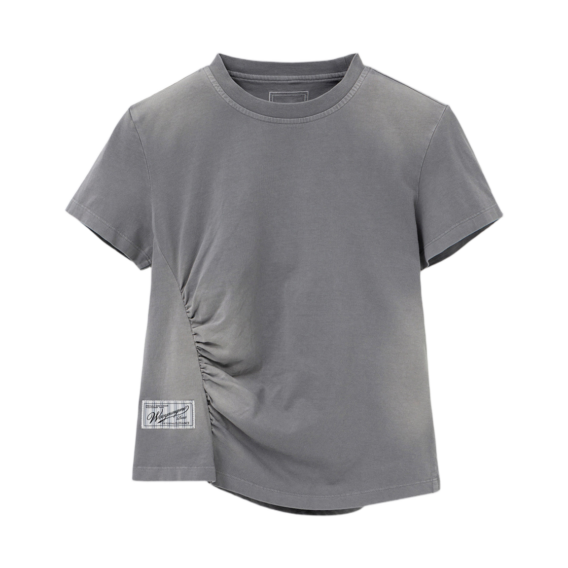 M261TS10782G (W) Wooyoungmi Shirred Dyed T-Shirt Grey - 26SS