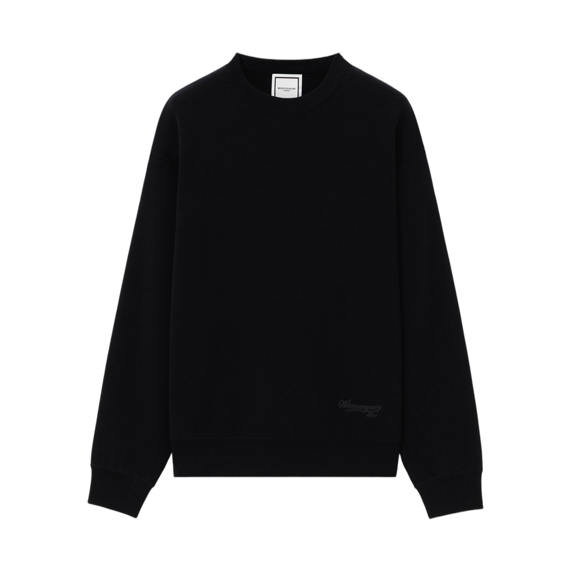 W261KN01501B Wooyoungmi Round Neck Wool Sweater Black - 26SS