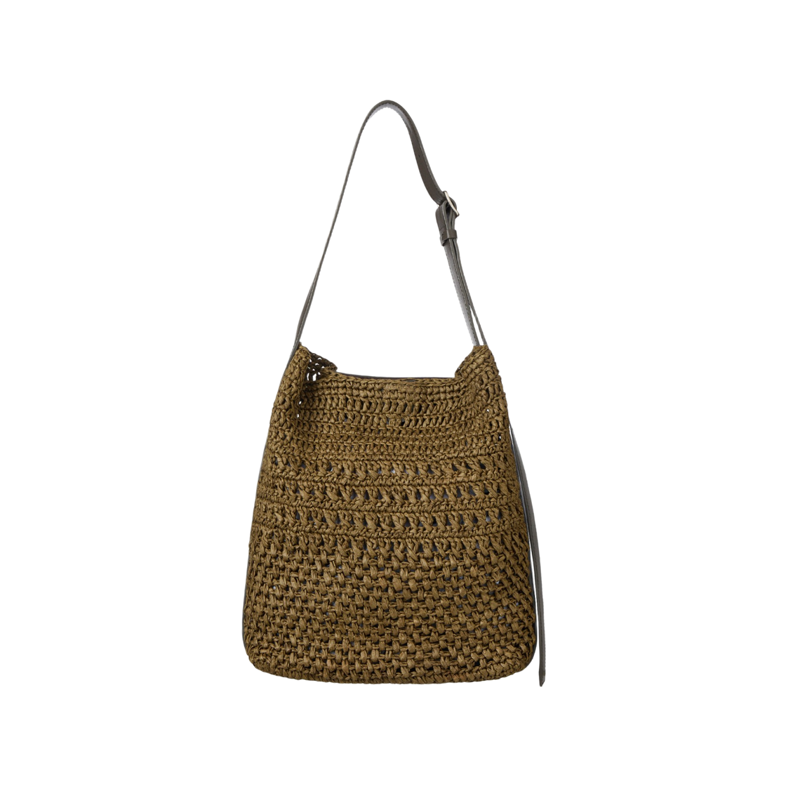 쿠메 라피아 숄더 백 카키(KUME Raffia Shoulder Bag - Khaki) - 4