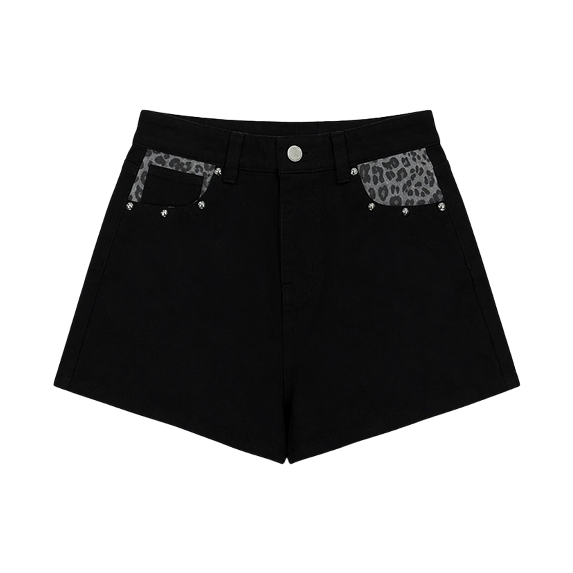 벤힛 레오파드 패치 숏팬츠 블랙(venhit Leopard Patch Shorts Black) - 2