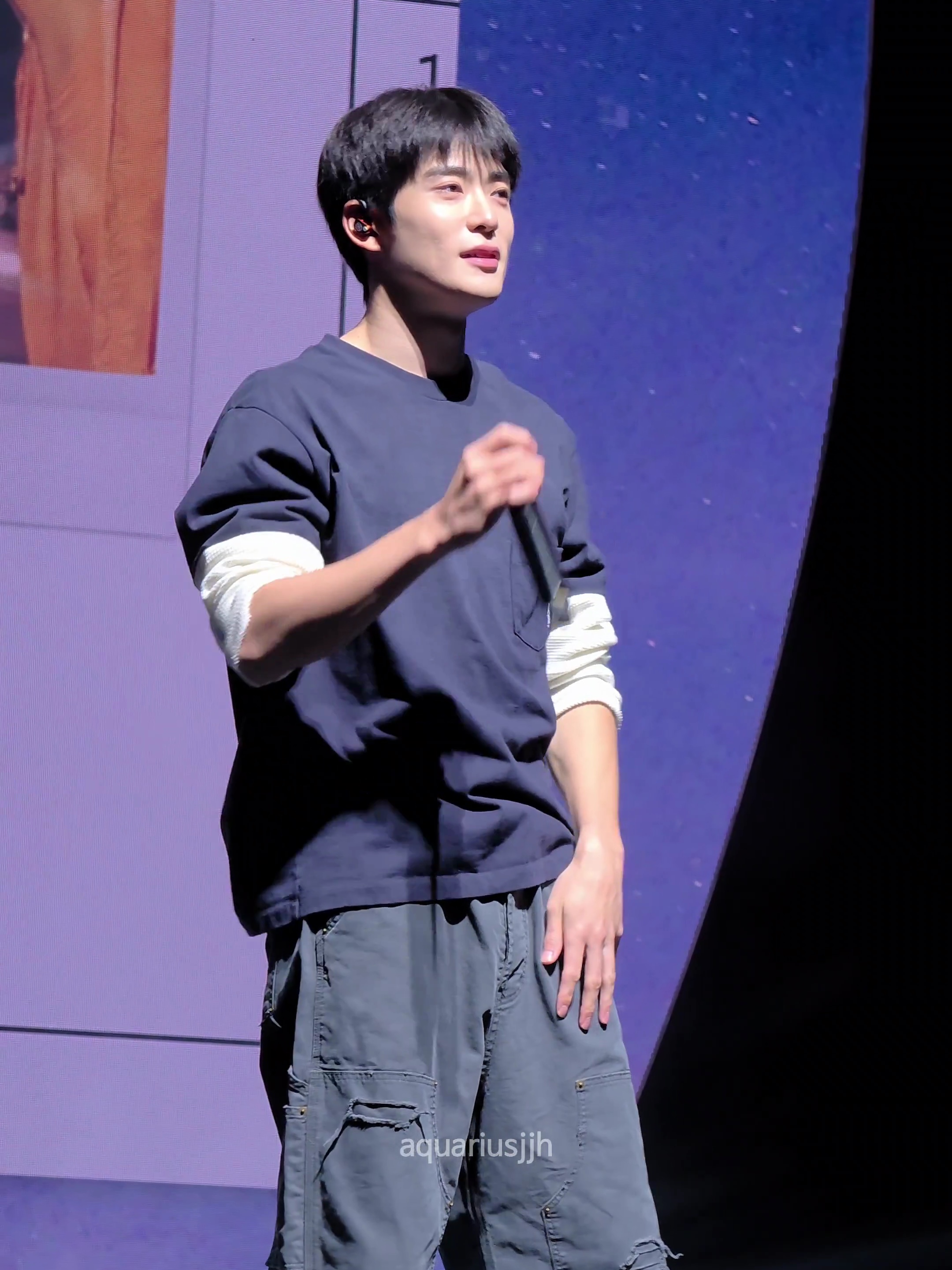 Undermycar Army Canvas Carpenter Pants Khaki Gray, Undermycar Army Canvas Carpenter Pants Midnight Teal 착용 스타일 - 1