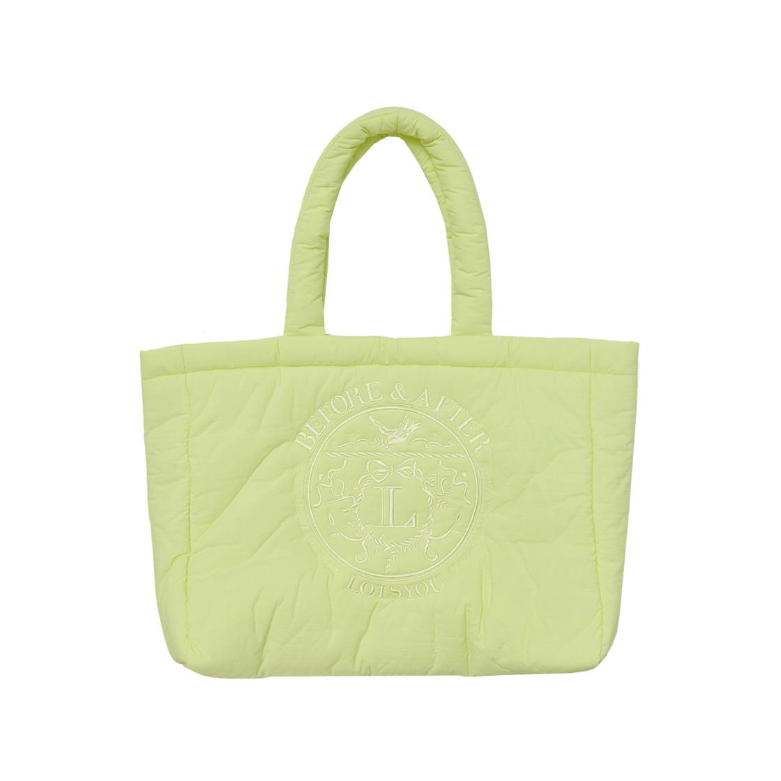 라츠유 페어리 테일 패딩 빅백 라이트 옐로우(LOTS YOU Fairy tale Padding Big bag Light Yellow)