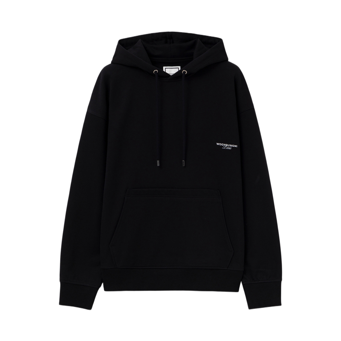 W263TS34723B Wooyoungmi Train Station Graphic Hooded T-Shirt Black - 26FW
