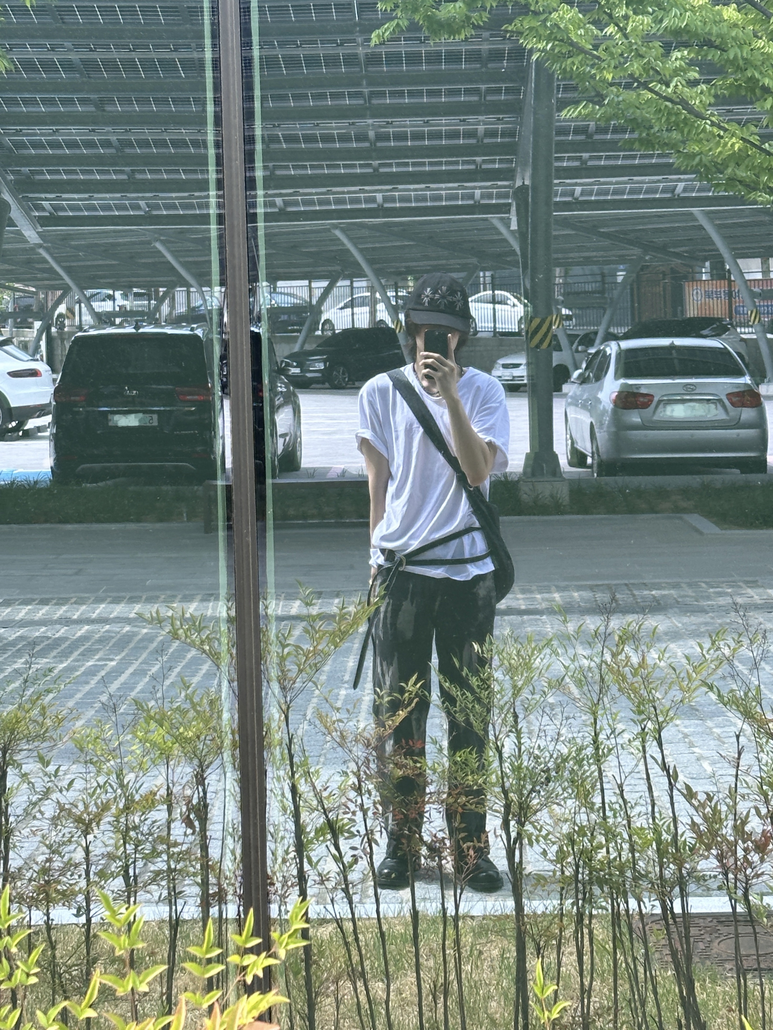 Flavorism Tie Dye Washed Carpenter Denim Pants Black, Hatchingroom Stone Ball 3way Bracelet 착용 스타일 - 7