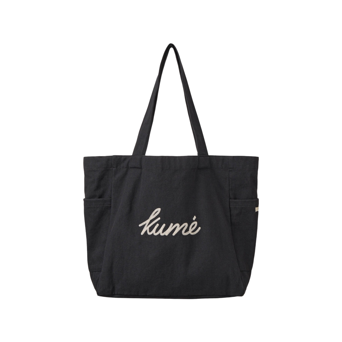 쿠메 로고 엠브로이더드 캔버스 백 네이비(KUME Logo Embroidered Canvas Bag - Navy)
