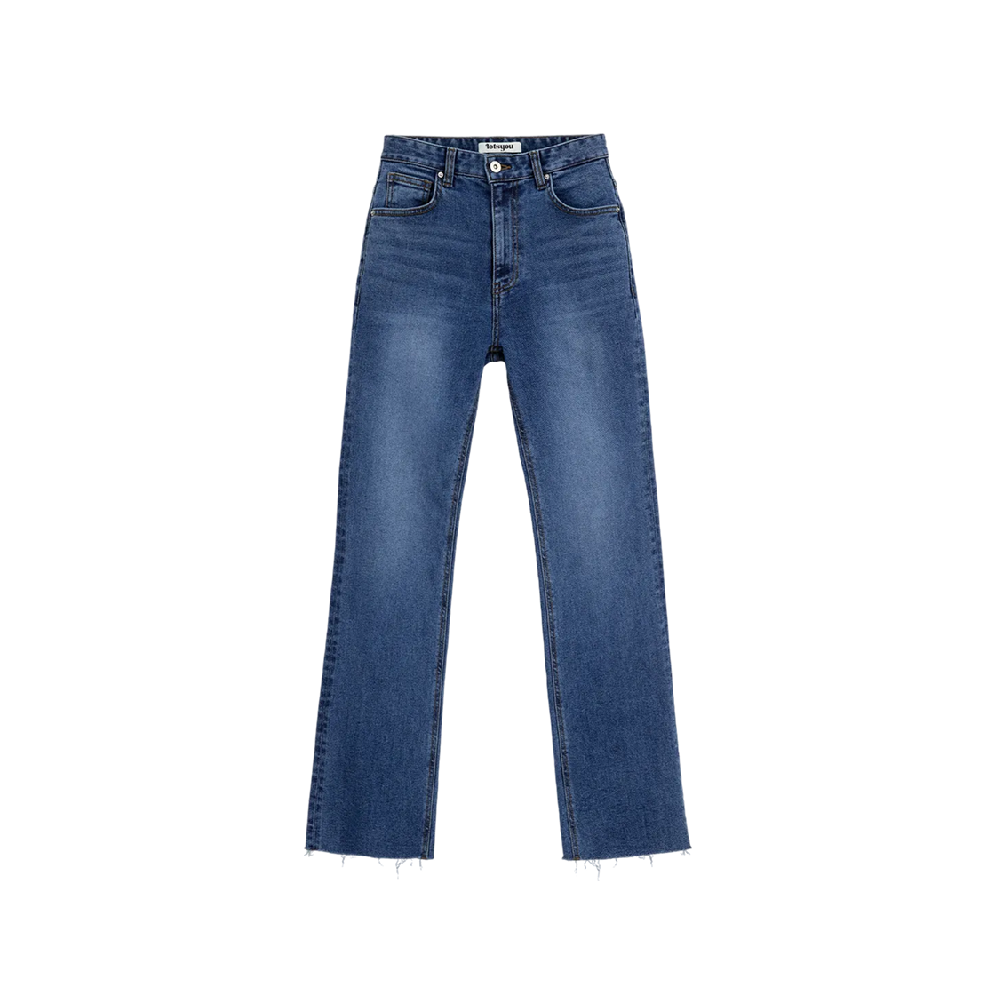라츠유 백 슬릿 슬림 스트레이트 데님(LOTS YOU Back Slit Slim Straight Denim)