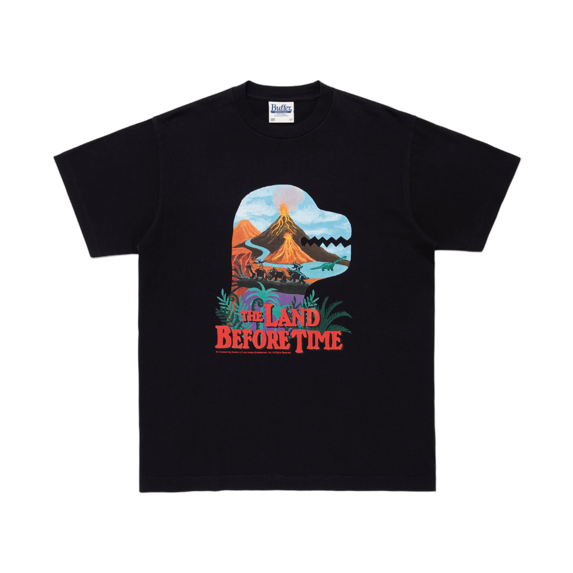 버퍼 더 랜드 비포 타임 리틀 풋 티셔츠 블랙(Buffer The Land Before Time Little Foots T-Shirt Black) - 1