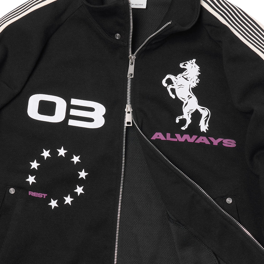 아모우 홀스 트랙 자켓 블랙(AMOU Horse Track Jacket Black) - 4
