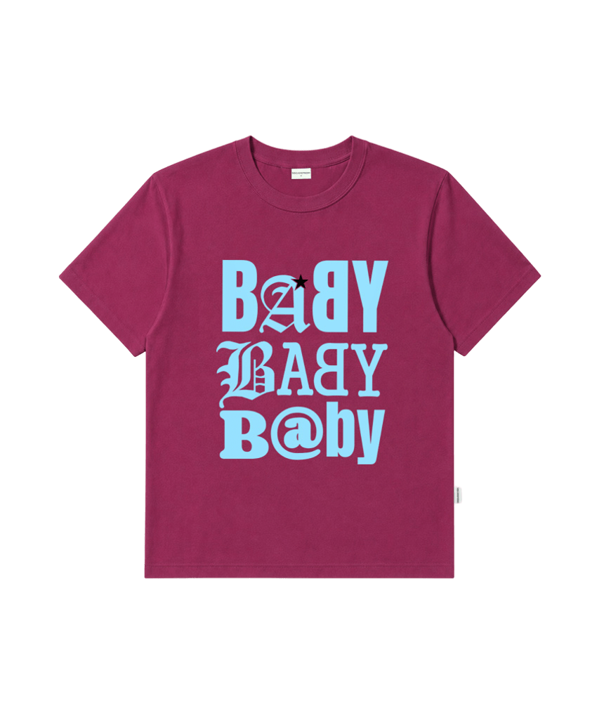 이스케이프프롬 베이비 프린트 오버핏 반팔티 마젠타(Escapefrom Baby Print Oversized T-Shirt Magenta) - 2