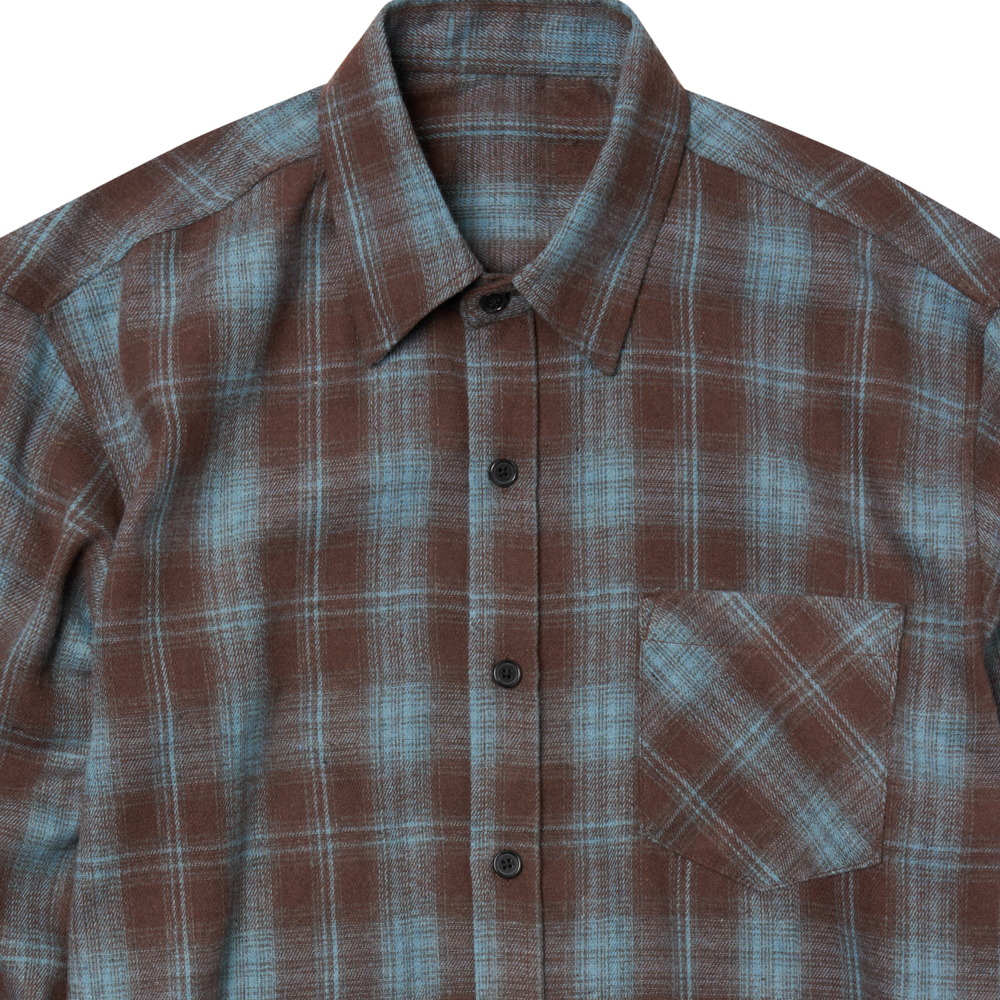 아모우 코어 플란넬 셔츠 브라운(AMOU Core Flannel Shirts Brown) - 3