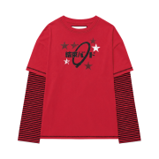 [KREAM 단독] Thevinylhouse x Bocchi the Rock! Kessoku Star Layered Ls Tee Red