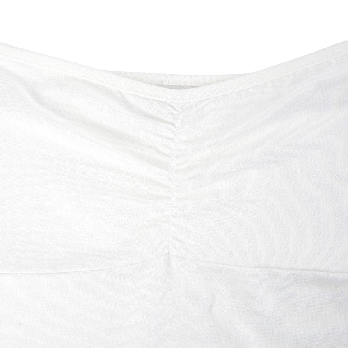 라츠유 엘라 셔링 티셔츠 화이트(LOTS YOU Ella Shrring T-shirt White) - 5