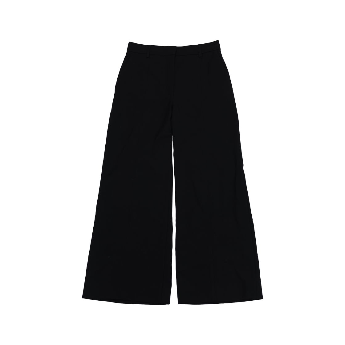 ITNS8H96OTFD Burberry Logo Embroidered Tailored Wool Pants Black
