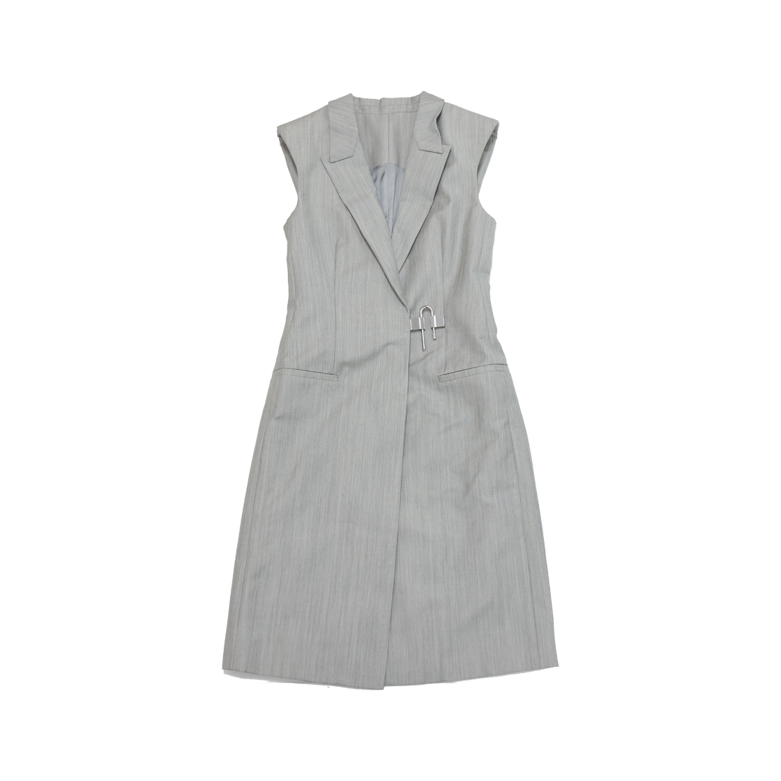 지방시 BW21AQ13ZA 슬리브리스 원피스 울 모헤어 그레이(Givenchy BW21AQ13ZA Sleeveless Dress in Wool Mohair Gray) - 1
