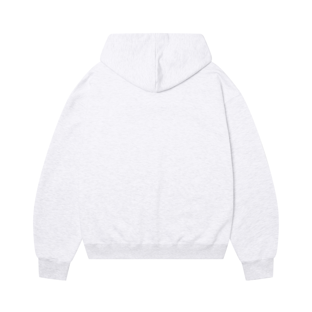 아모우 핫라인 후디 집업 화이트 그레이(AMOU Hotline Hoodie Zip-up White Gray) - 2