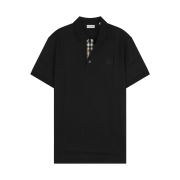 [25% 쿠폰] Burberry Cotton Polo Shirt Black