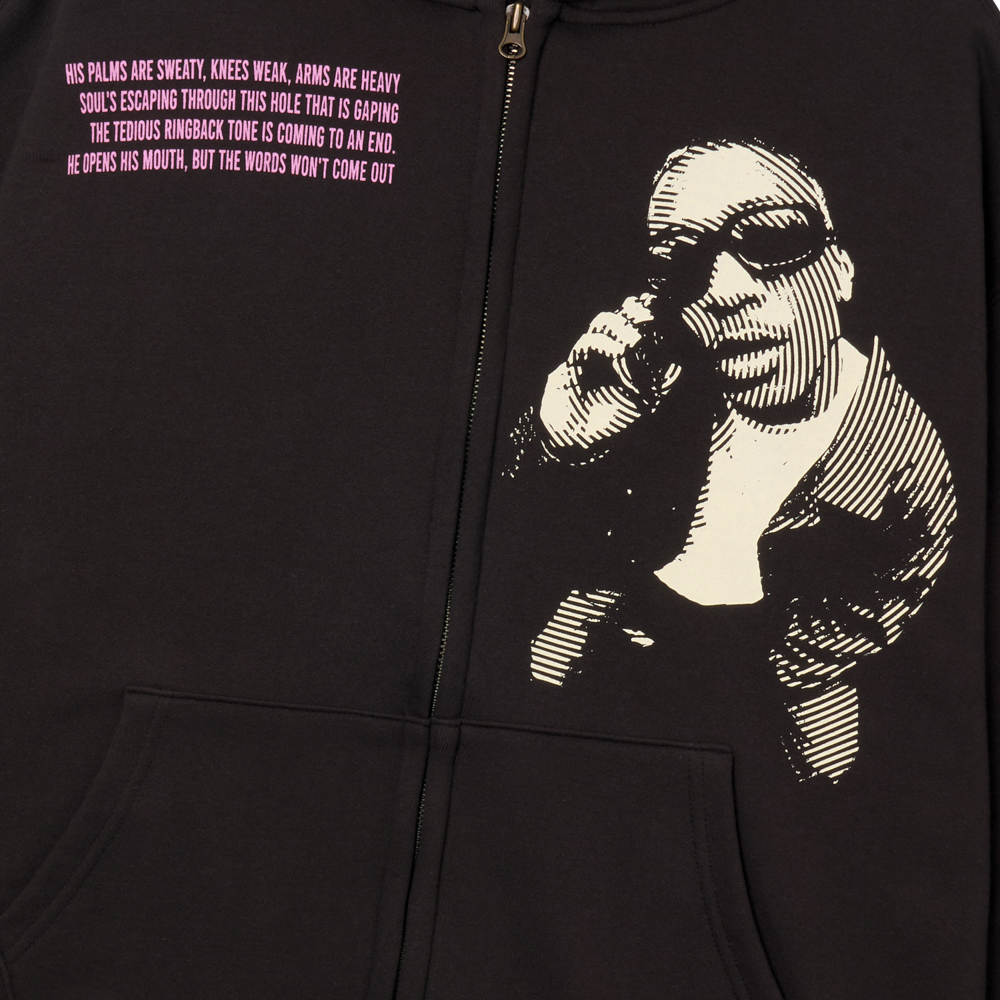 아모우 핫라인 후디 집업 블랙(AMOU Hotline Hoodie Zip-up Black) - 3