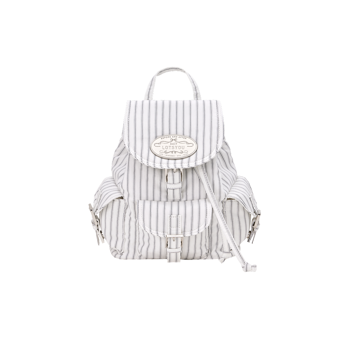 라츠유 노스텔지아 백팩 스트라이프 네이비(LOTS YOU Nostalgia Backpack Stripe Navy)
