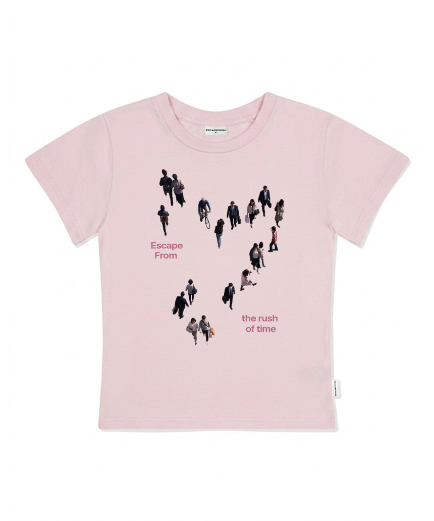 이스케이프프롬 러쉬 오브 타임 프린트 슬림핏 반팔티 민트(Escapefrom Rush of Time Print Slim Fit T-Shirt Mint) - 5