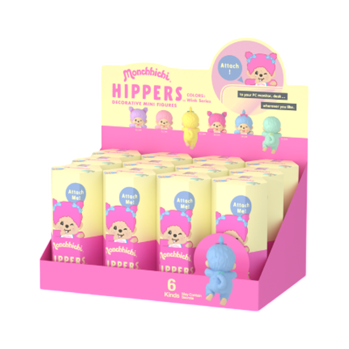 소니 엔젤 x 몬치치 컬러 윙크 시리즈 히퍼 미개봉 랜덤박스 (12개입)(Sonny Angel x Monchhichi Colors Wink Series Hippers Sealed Case (12 Blind Boxes)) - 1