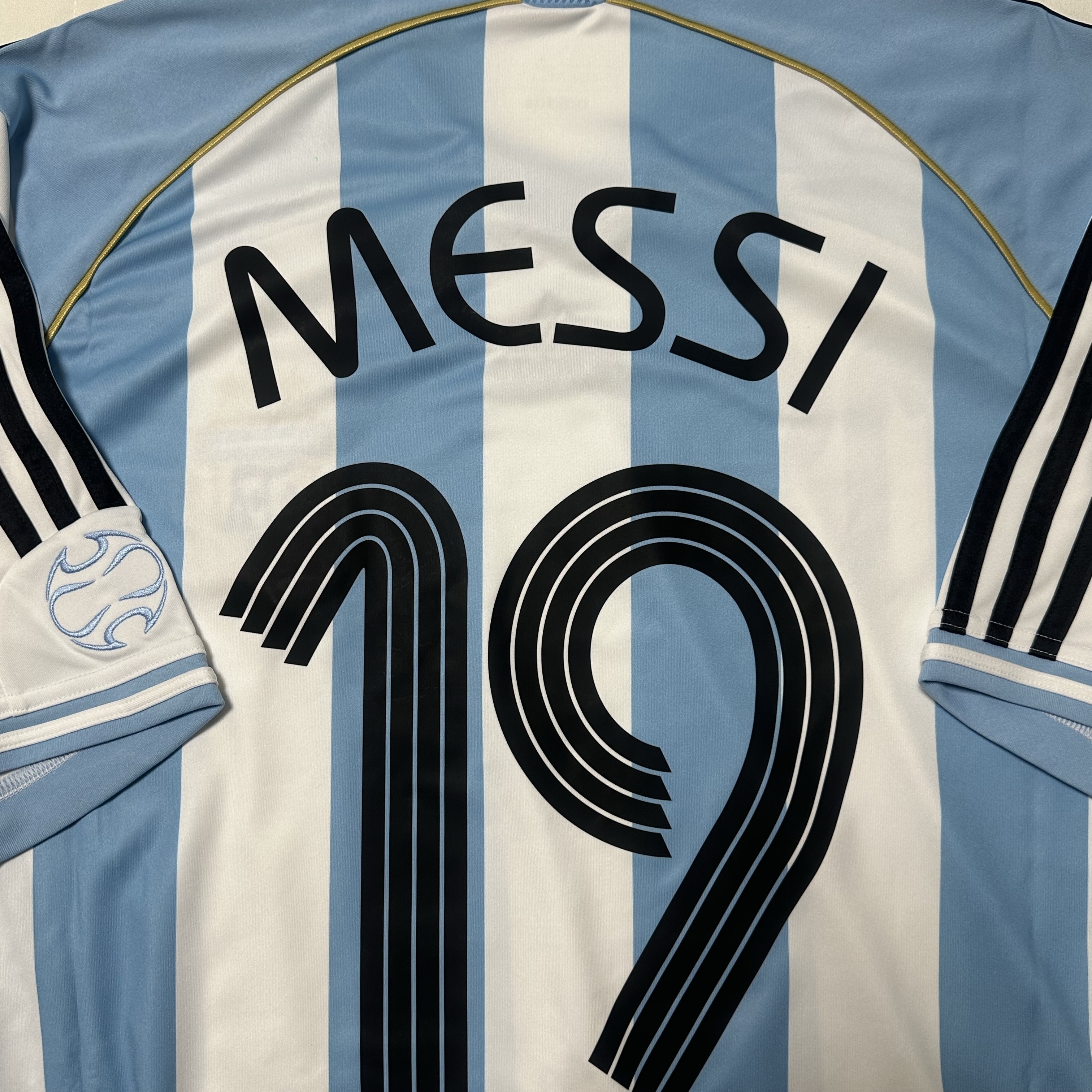 Adidas Argentina 2006 Home Jersey Messi White (Marking Ver.) - KR Sizing 착용 스타일 - 2