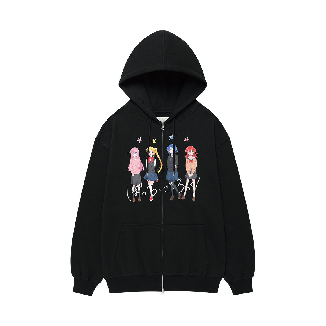 [KREAM 단독] 더바이닐하우스 x 봇치 더 록! 봇치 후드 집업 블랙([KREAM 단독] Thevinylhouse x Bocchi the Rock! Bocchi Hoodie Zip-Up Black) - 1