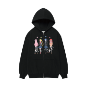 [KREAM 단독] Thevinylhouse x Bocchi the Rock! Bocchi Hoodie Zip-Up Black