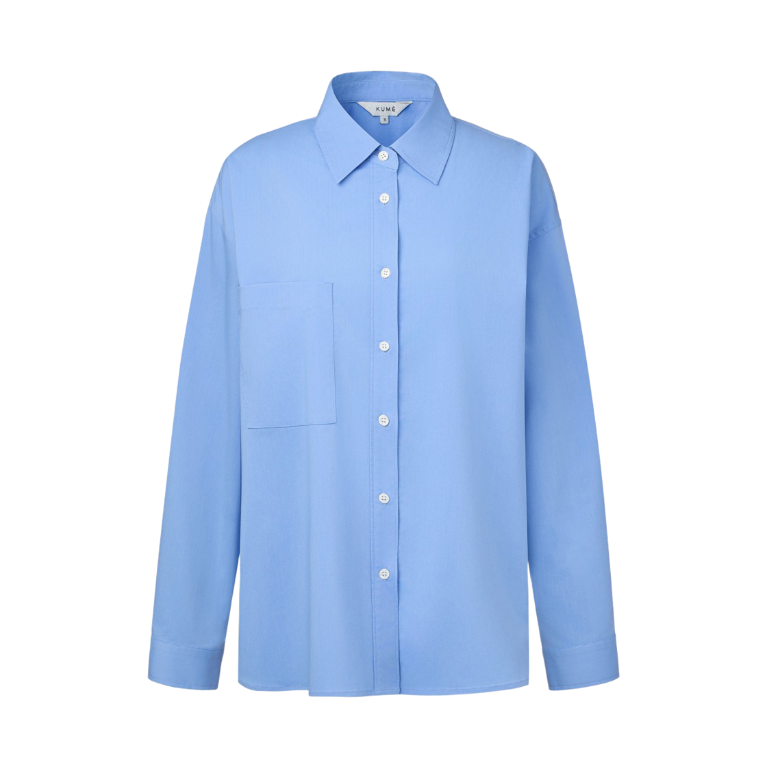 KM-25SS-BL08SBL KUME Essential Wrinkle Free Over-Fit Shirt - Sky Blue