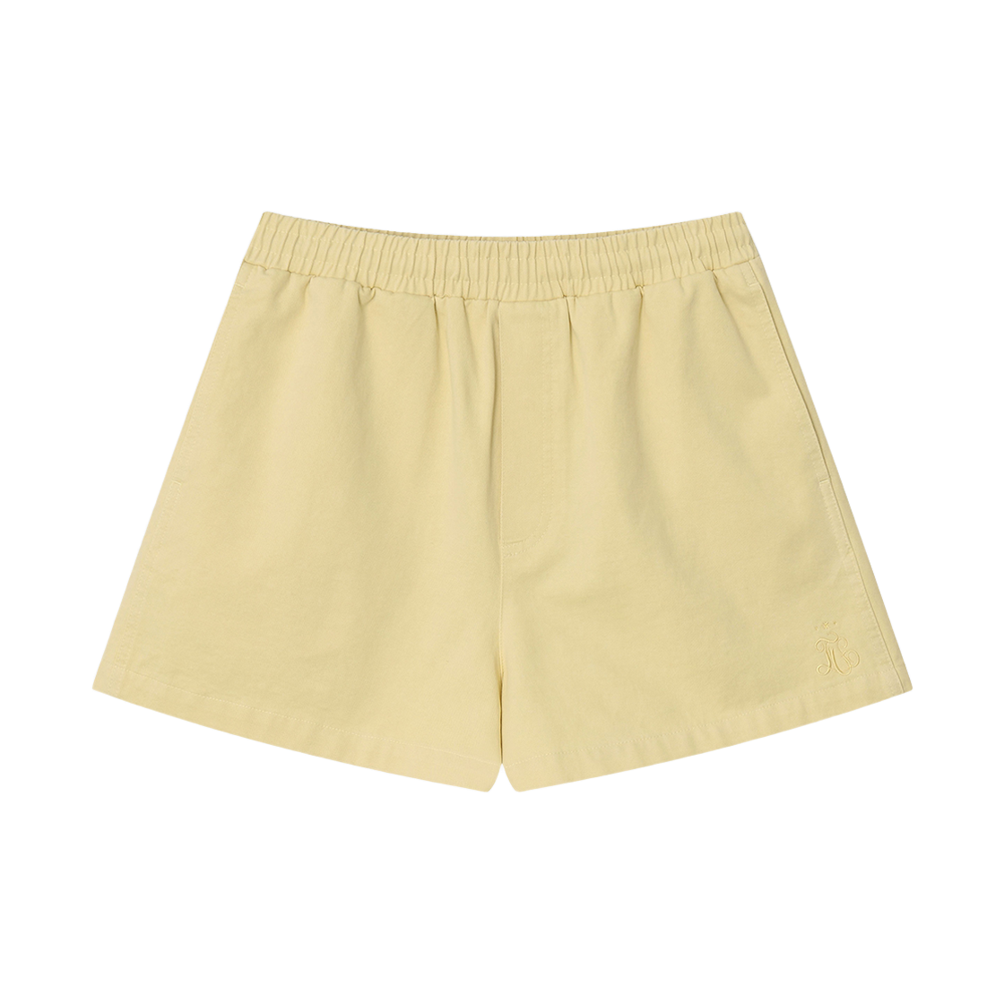 이우트 워시드 코튼 밴딩 쇼츠 옐로우(EEUT Washed Cotton Banding Shorts Yellow) - 1