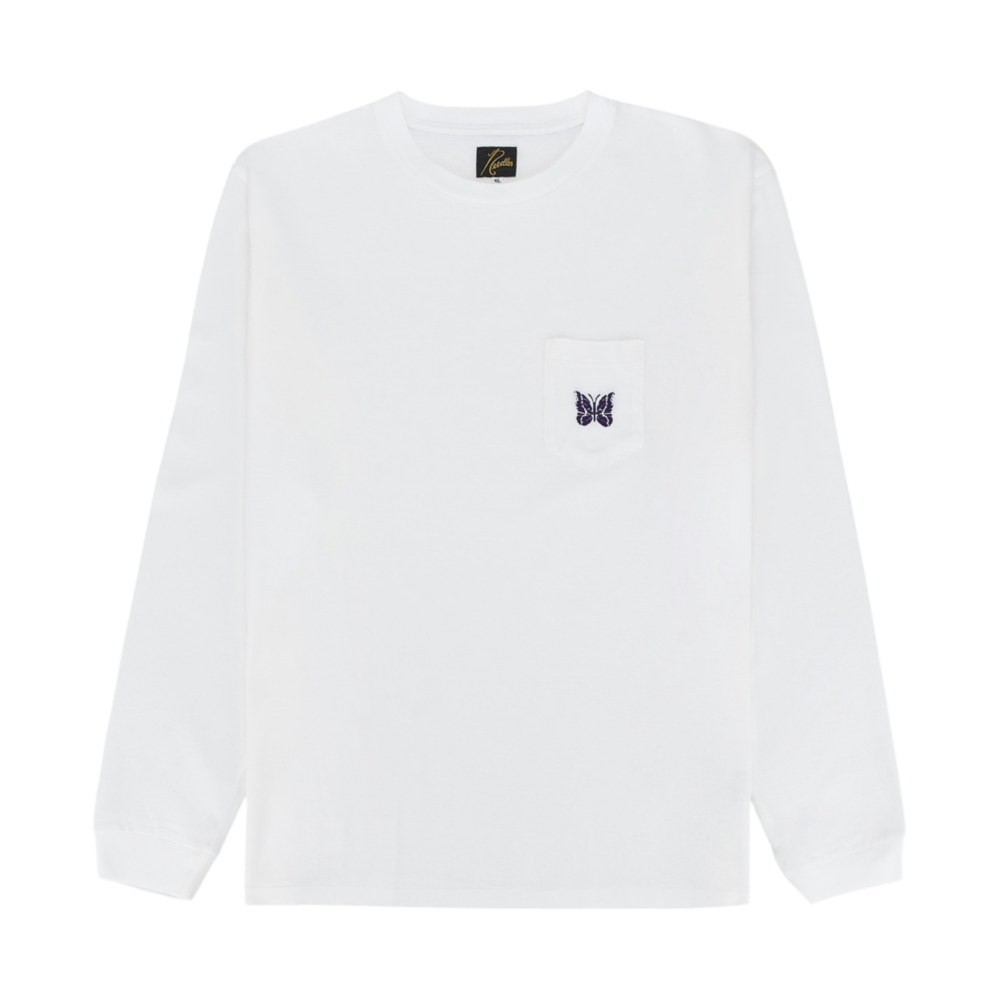 니들스 롱슬리브 포켓 티셔츠 코튼 저지 화이트(Needles L/S Pocket T-Shirt Cotton Jersey White)