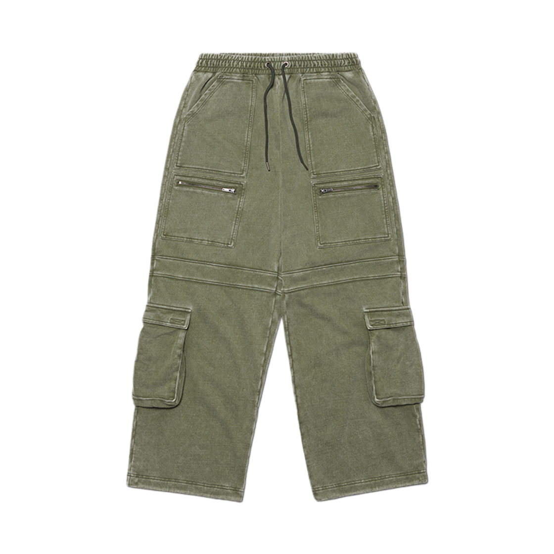 NMWF52TP06WHK NOMANUAL Multi Cargo Sweatpants Washed Khaki