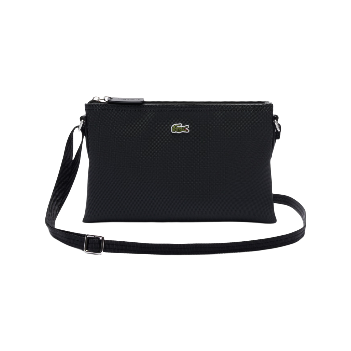 라코스테 L.12.12 컨셉 플랫 숄더백 블랙(Lacoste L.12.12 Concept Flat Shoulder Bag Black)