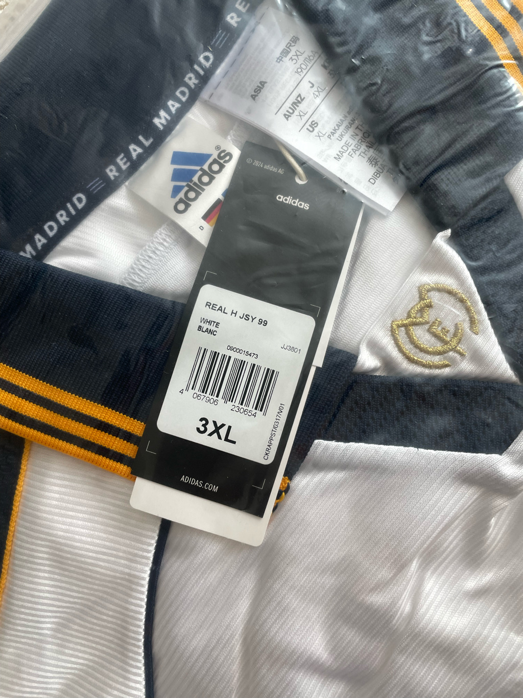 Adidas Real Madrid 99/00 Home Jersey White - KR Sizing (Non Marking Ver.) 착용 스타일 - 3
